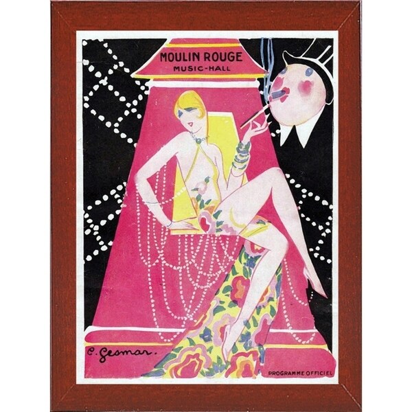 Moulin Rouge Music Hall-VINAPP115392 Print 11"x8" by Vintage Apple Collection