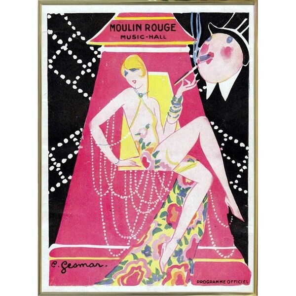 Moulin Rouge Music Hall-VINAPP115392 Print 11"x8" by Vintage Apple Collection