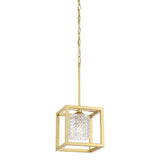 Moulins 1-light Modern Glam Crystal Geometric Kitchen Island Pendant Light