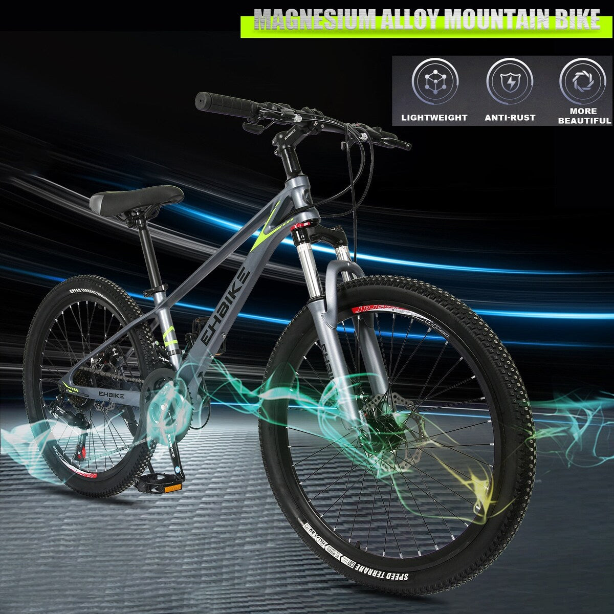 Mountain Bike 24-inch ,21-Speed ,Magnesium Alloy Frame,Whole Body Paint