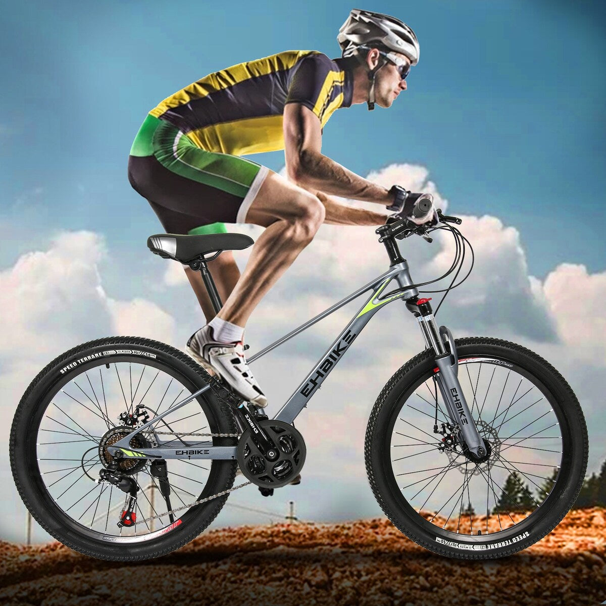 Mountain Bike 24-inch ,21-Speed ,Magnesium Alloy Frame,Whole Body Paint