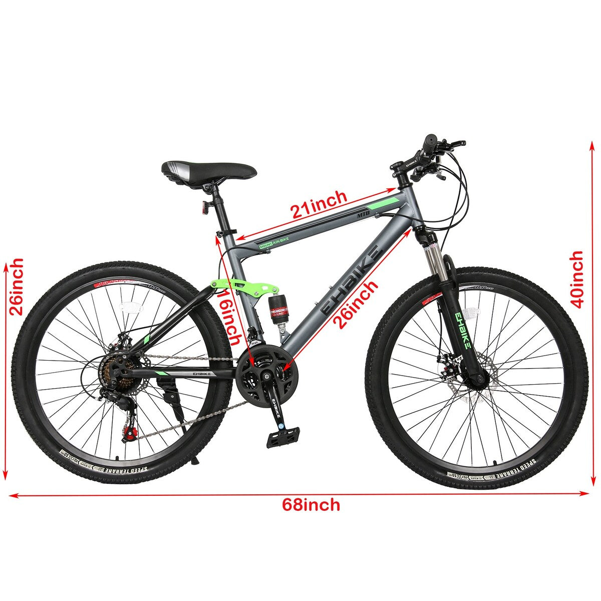 Mountain Bike, 26 Inch 21 Speed Road Bike For Adults Men And Women