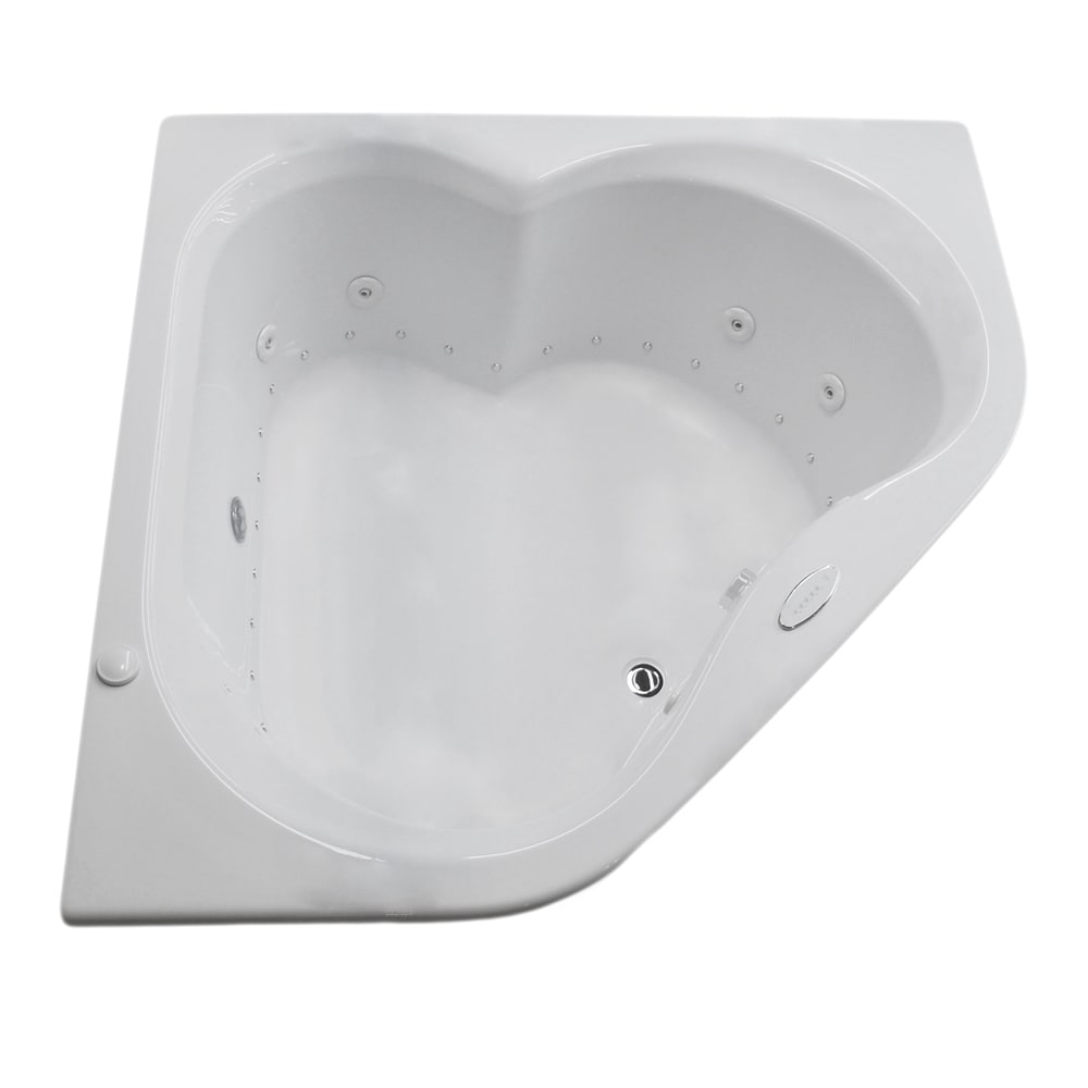 Atlantis Whirlpools Cascade 60 x 60 Corner Air & Whirlpool Jetted Bathtub in White