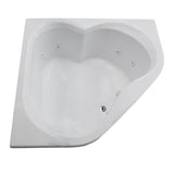 Atlantis Whirlpools Cascade 60 x 60 Corner Whirlpool Jetted Bathtub in White