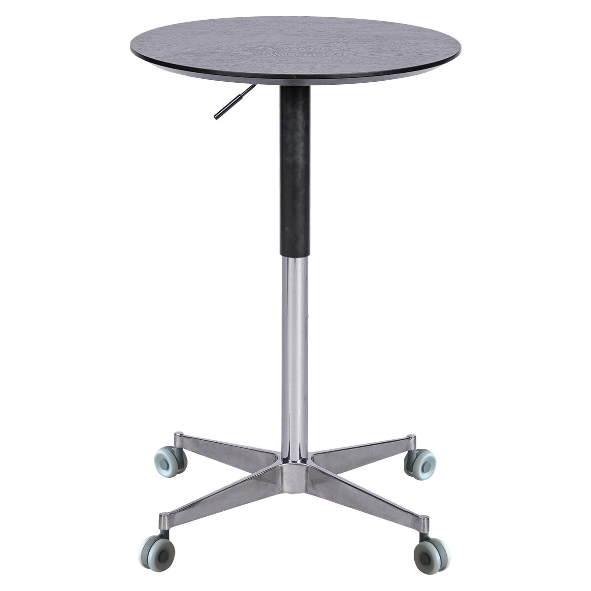 Standing Desk Adjustable Bar Pub Table with Castors - 27.50 x 27.50 x 42.90