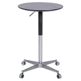 Standing Desk Adjustable Bar Pub Table with Castors - 27.50 x 27.50 x 42.90