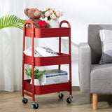 Movable Rolling Organizer Cart - 15.35"D x 27.5"W x 11.42"H