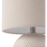 Livabliss Moyra Beige Hobnail Ceramic Table Lamp