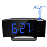Mpow Projection Clock, FM Radio Alarm Clock, Curved-Screen Digital Alarm Clock