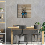 Mr. Pineapple II Print On Wood by Chelsea Victoria - Multi-Color