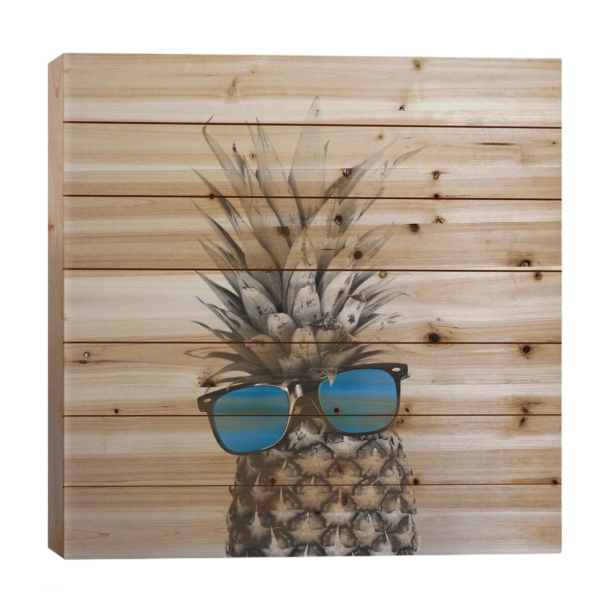 Mr. Pineapple II Print On Wood by Chelsea Victoria - Multi-Color
