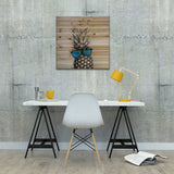 Mr. Pineapple II Print On Wood by Chelsea Victoria - Multi-Color