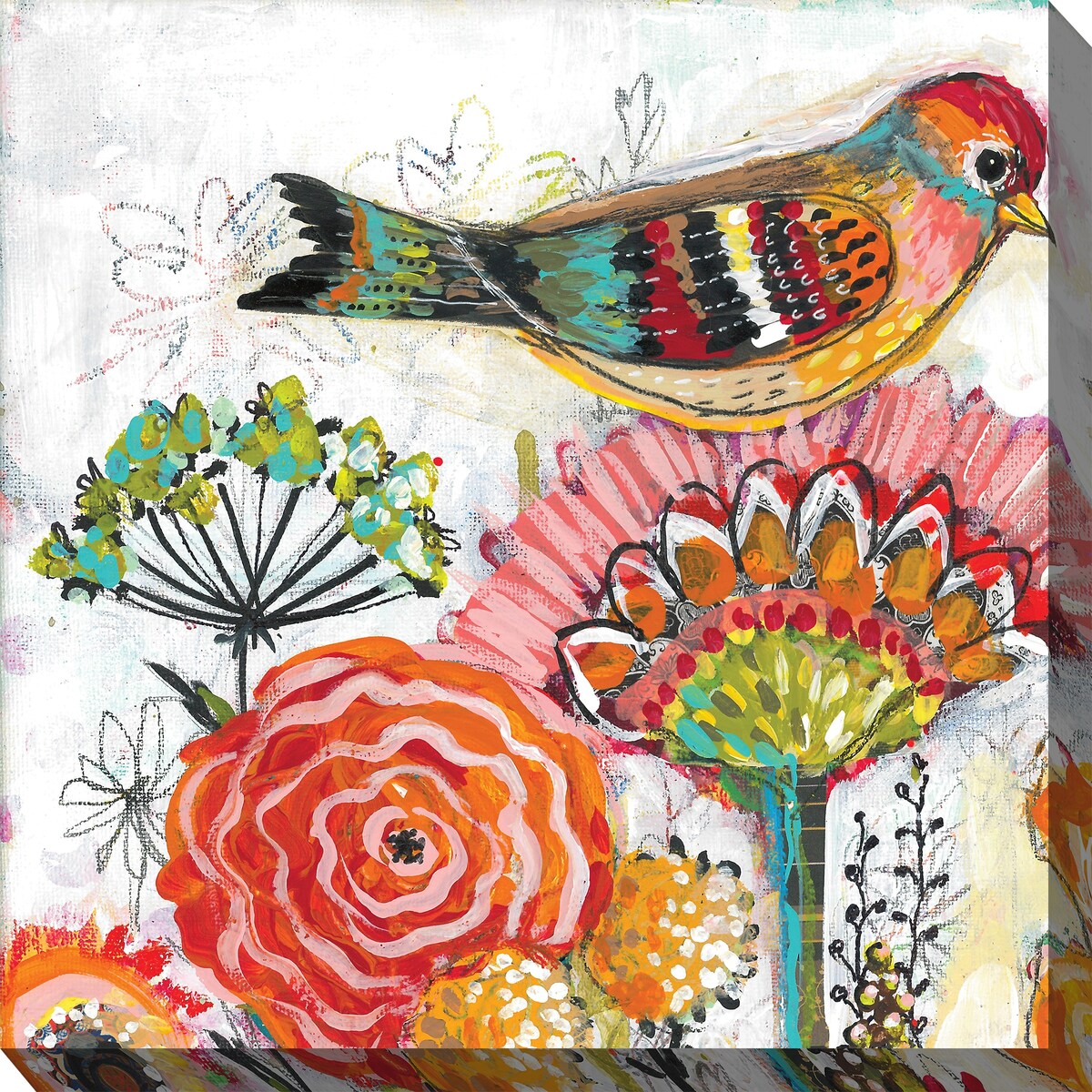 Mrs. Tweeter Indoor/Outdoor Art 24"x24"