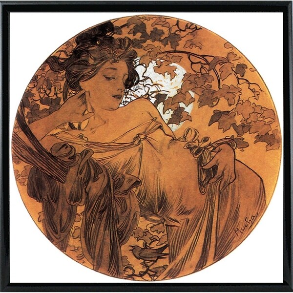 Mucha Autumn Medallion-VINAPP113788 Print 10"x10" by Vintage Apple Collection