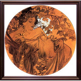 Mucha Autumn Medallion-VINAPP113788 Print 10"x10" by Vintage Apple Collection