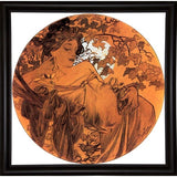 Mucha Autumn Medallion-VINAPP113788 Print 10"x10" by Vintage Apple Collection