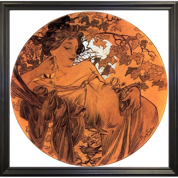 Mucha Autumn Medallion-VINAPP113788 Print 10"x10" by Vintage Apple Collection