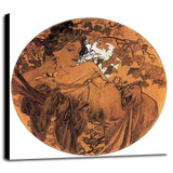 Mucha Autumn Medallion-VINAPP113788 Print 10"x10" by Vintage Apple Collection