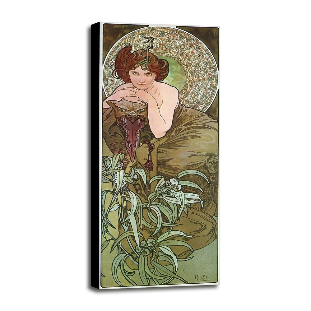 Mucha Emeraude-VINAPP113770 Print 20"x8.25" by Vintage Apple Collection