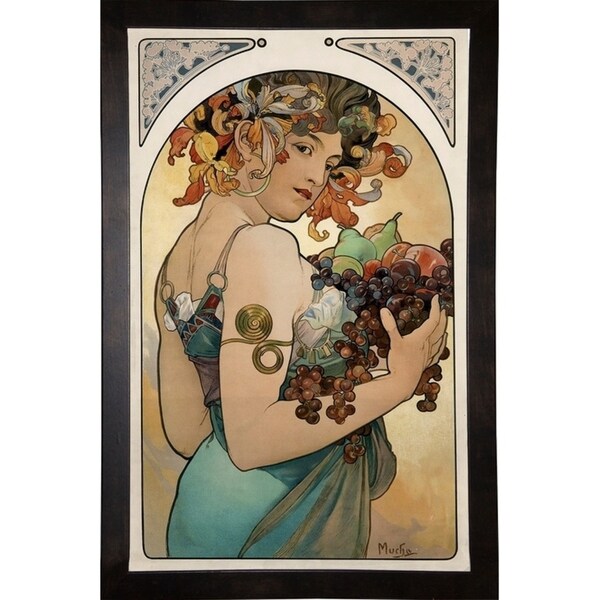 Mucha Fruit Panel-VINAPP113774 Print 24"x15.25" by Vintage Apple Collection