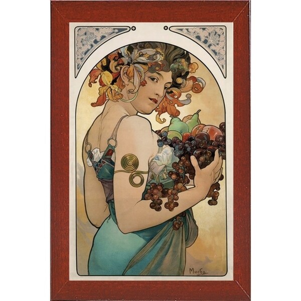 Mucha Fruit Panel-VINAPP113774 Print 24"x15.25" by Vintage Apple Collection
