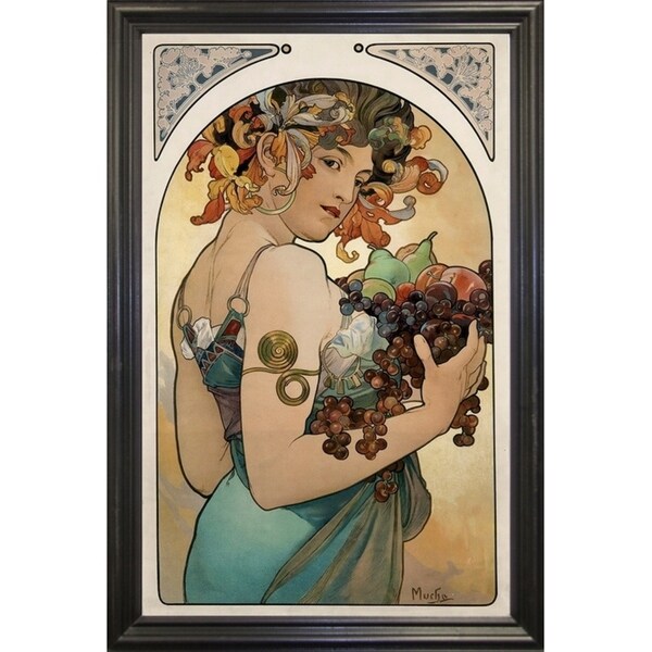 Mucha Fruit Panel-VINAPP113774 Print 24"x15.25" by Vintage Apple Collection