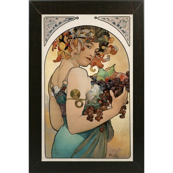 Mucha Fruit Panel-VINAPP113774 Print 24"x15.25" by Vintage Apple Collection