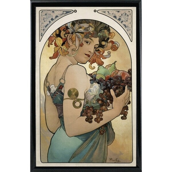 Mucha Fruit Panel-VINAPP113774 Print 24"x15.25" by Vintage Apple Collection