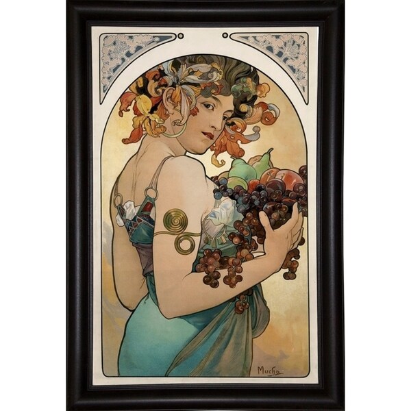 Mucha Fruit Panel-VINAPP113774 Print 24"x15.25" by Vintage Apple Collection