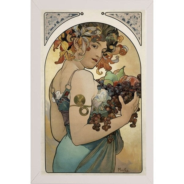 Mucha Fruit Panel-VINAPP113774 Print 24"x15.25" by Vintage Apple Collection