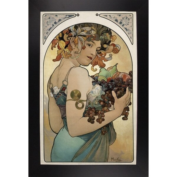 Mucha Fruit Panel-VINAPP113774 Print 24"x15.25" by Vintage Apple Collection