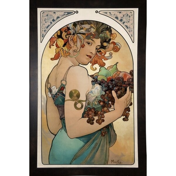 Mucha Fruit Panel-VINAPP113774 Print 24"x15.25" by Vintage Apple Collection