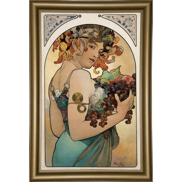 Mucha Fruit Panel-VINAPP113774 Print 24"x15.25" by Vintage Apple Collection