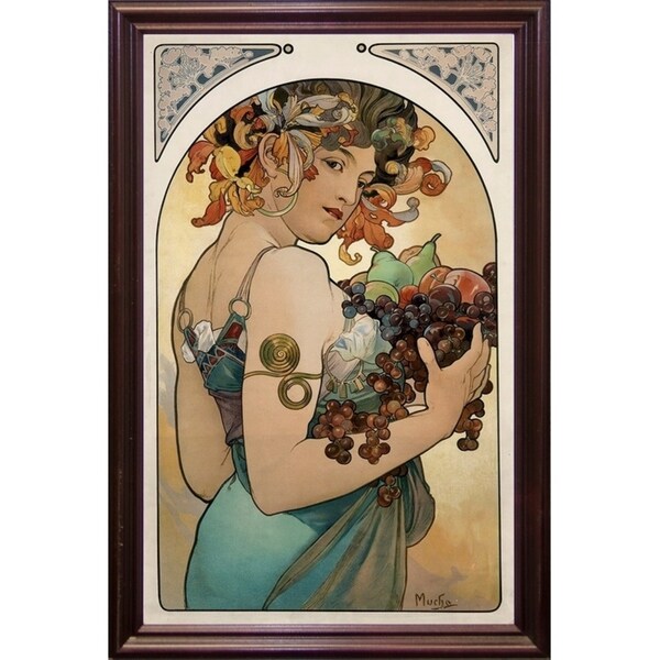 Mucha Fruit Panel-VINAPP113774 Print 24"x15.25" by Vintage Apple Collection