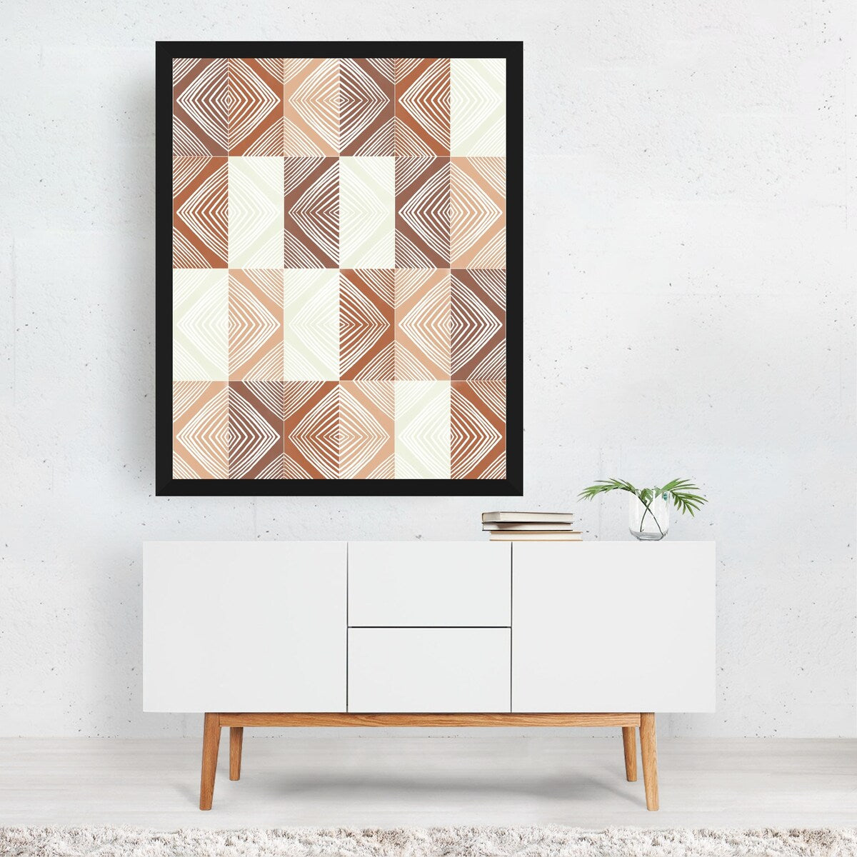 Mudcloth Tiles 02 Painting Pattern Patterns Rustic Art Print/Poster