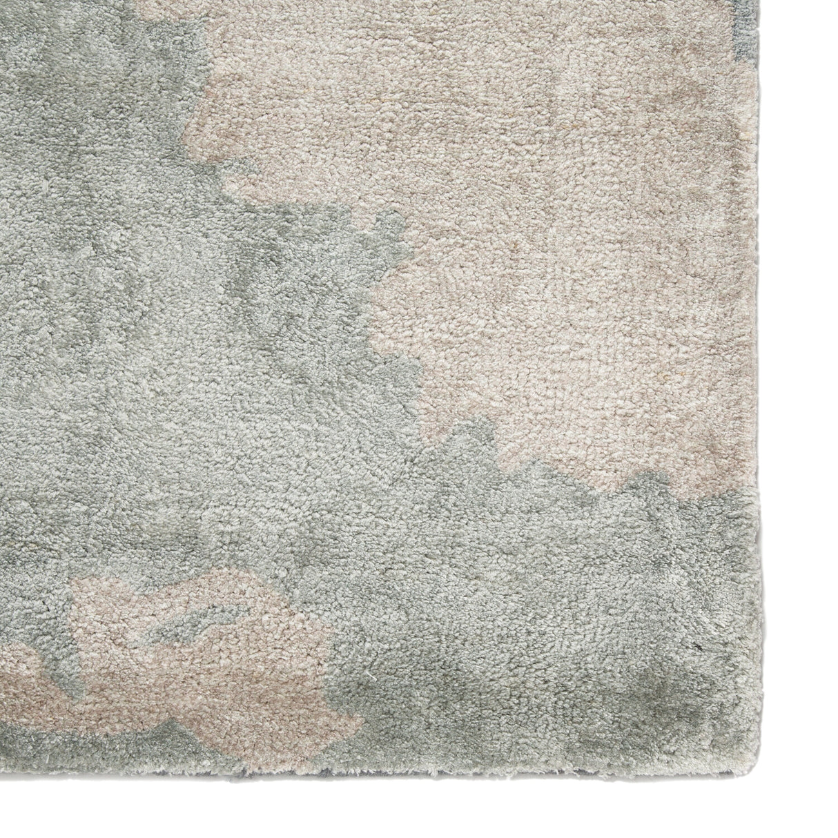 Mudra Handmade Abstract Gray/ Dark Blue Area Rug