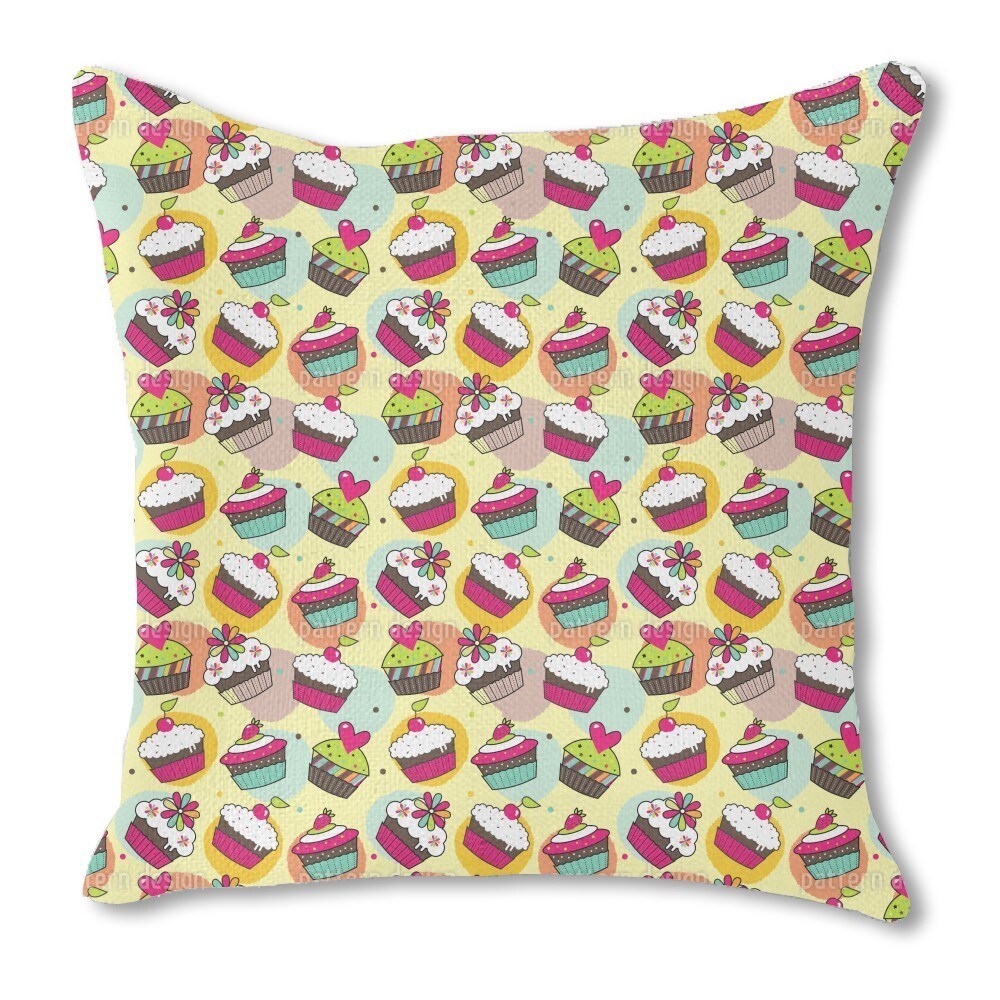 Muffin Dreams Burlap Pillow Single Sided