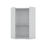 Mulberry Modern Open Corner Closet with 2 Hanging Rods