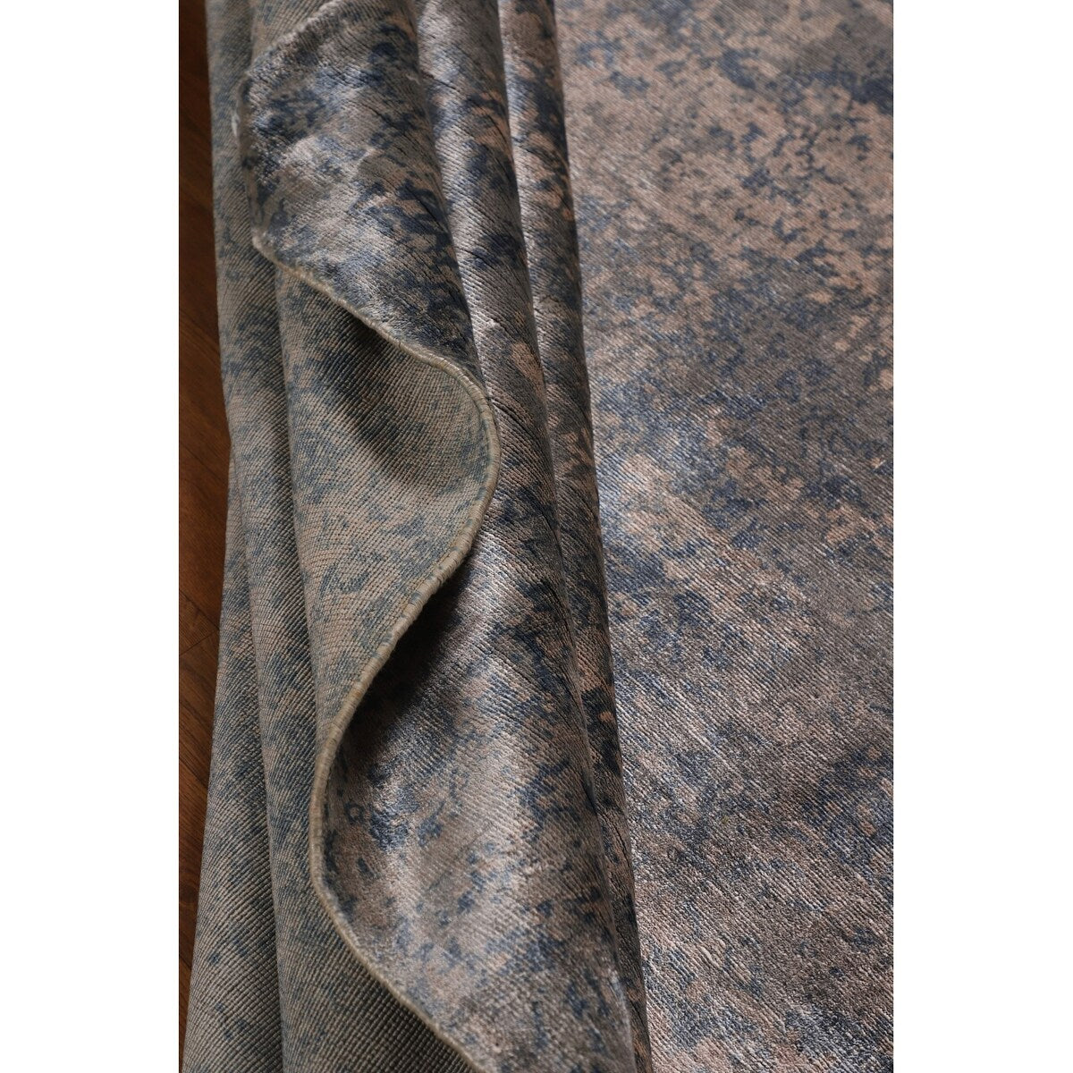 Multi-Color Abstract Area Rug Hand-Knotted Bedroom Wool Carpet - 6'8" X 9'11"