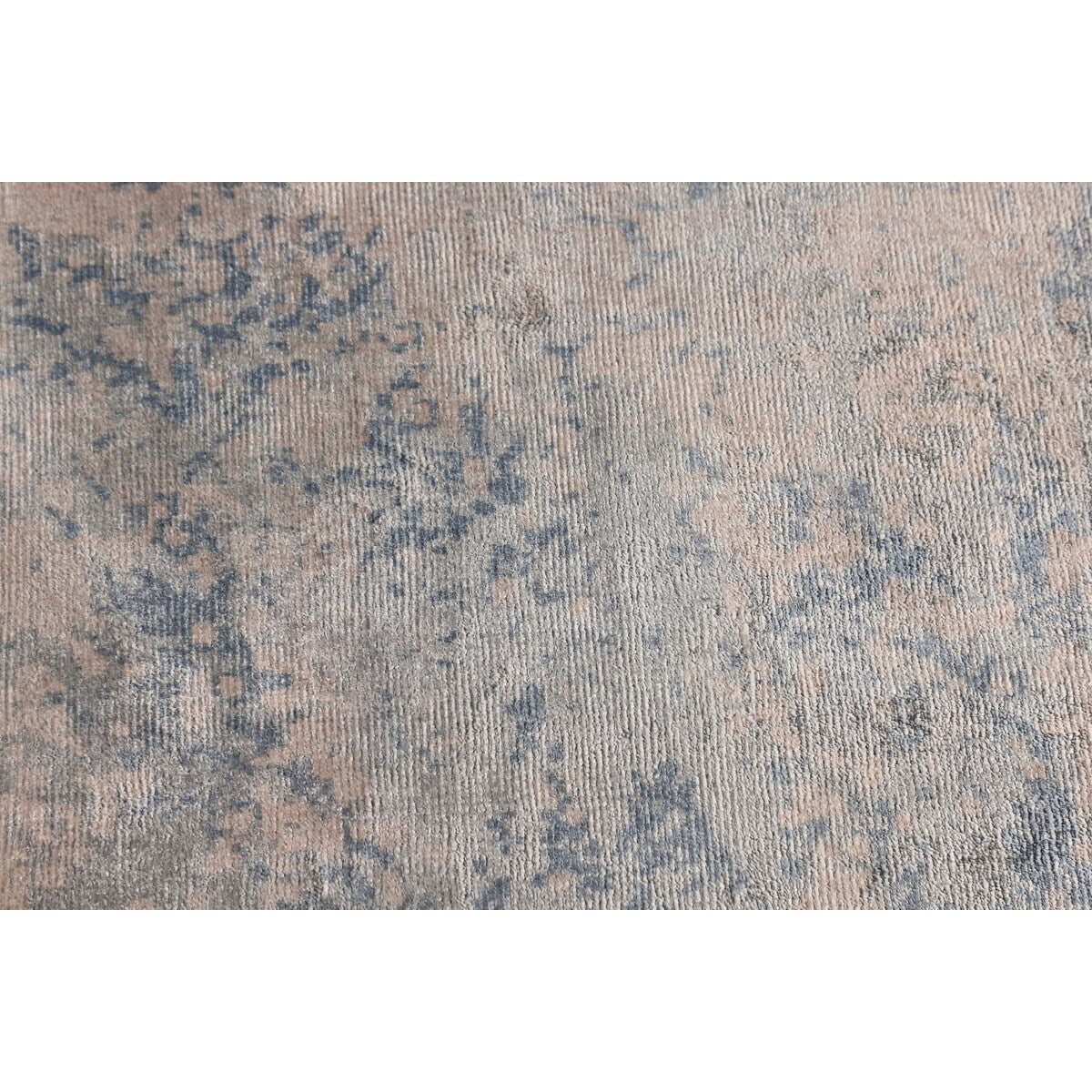 Multi-Color Abstract Area Rug Hand-Knotted Bedroom Wool Carpet - 6'8" X 9'11"