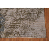 Multi-Color Abstract Area Rug Handmade Wool Carpet - 5'3" x 8'4"