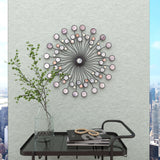 Multi Color Iron Metal Modern Contemporary Sunburst Round Wall Décor