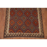 Multi-Color Kilim Oriental Area Rug Hand-woven Wool Carpet - 5'1" x 6'5"