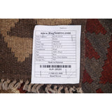 Multi-Color Kilim Oriental Area Rug Hand-woven Wool Carpet - 5'1" x 6'5"