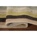 Multi-Color Striped Kilim Oriental Area Rug Flatweave Wool Carpet - 3'1"x 5'3"