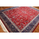 Hand-knotted Indian Tabriz Multicolor Wool Area Rug (9' x 12') - 9' x 12'