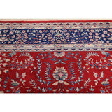 Hand-knotted Indian Tabriz Multicolor Wool Area Rug (9' x 12') - 9' x 12'