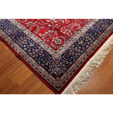 Hand-knotted Indian Tabriz Multicolor Wool Area Rug (9' x 12') - 9' x 12'