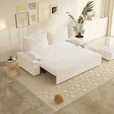 Multi-Functional 70" Queen Pull Out Sofa Bed, Convertible Sleeper Sofa with 2 Pillows