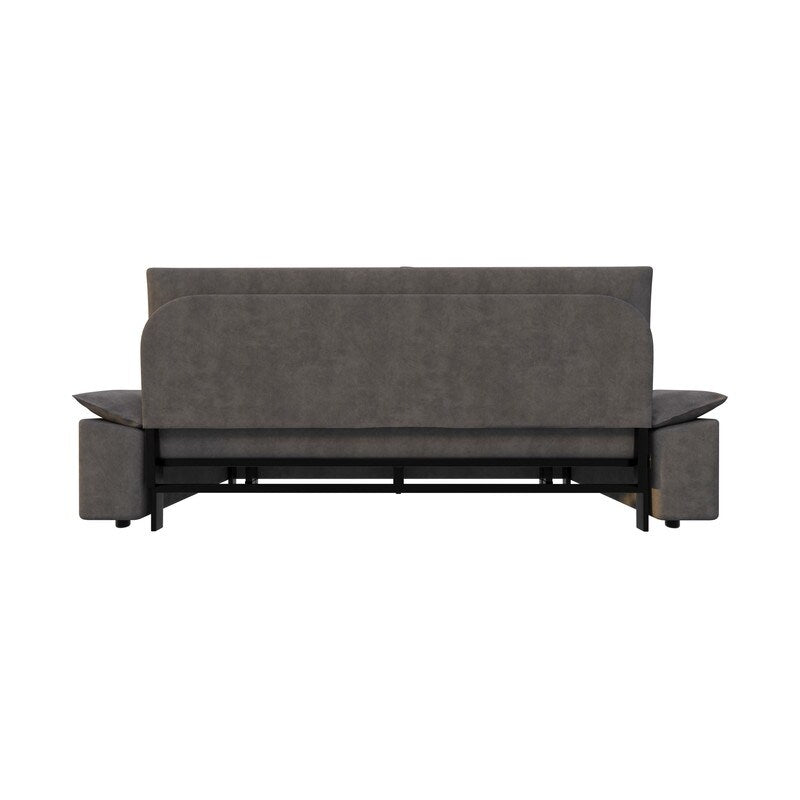 Multi-Functional 70" Queen Pull Out Sofa Bed, Convertible Sleeper Sofa with 2 Pillows